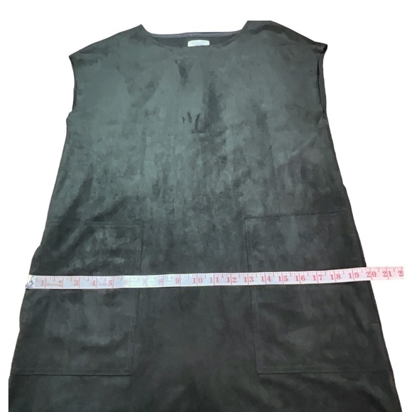 ARITZIA Wilfred Free Nori Faux Suede Mini Shift Dress in Olive w/ Pockets Sz XS - Picture 7 of 11